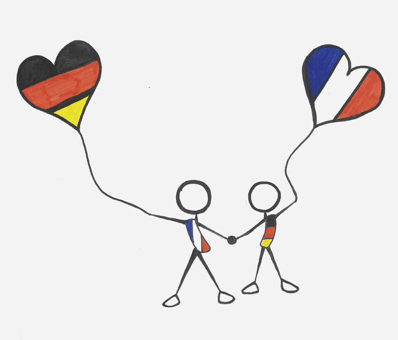Karolin Kollmuß, 8a: Deutsch-Französische Freundschaft; Zeichnung